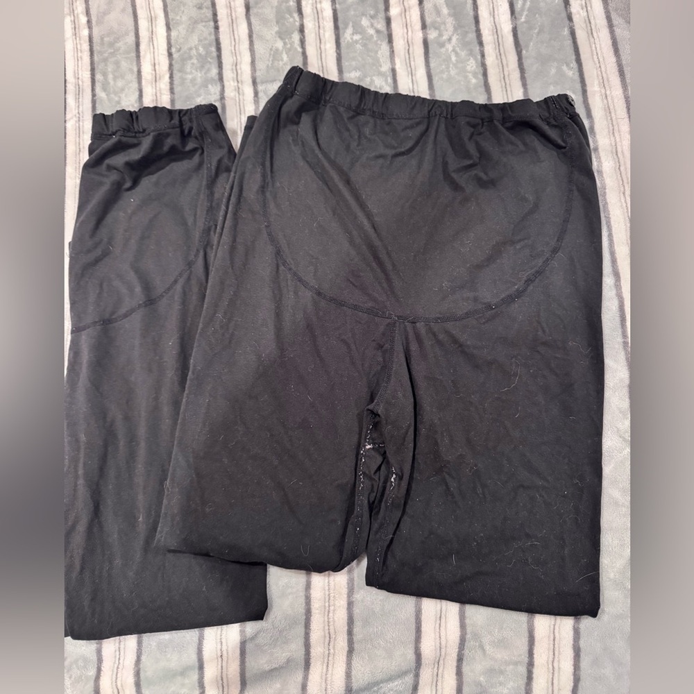 Maternity Over the Belly Leggings-2Pk - Picture 3 of 6